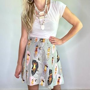 Anthropologie Sunbathing On Leaves Skirt w/ Bow 12